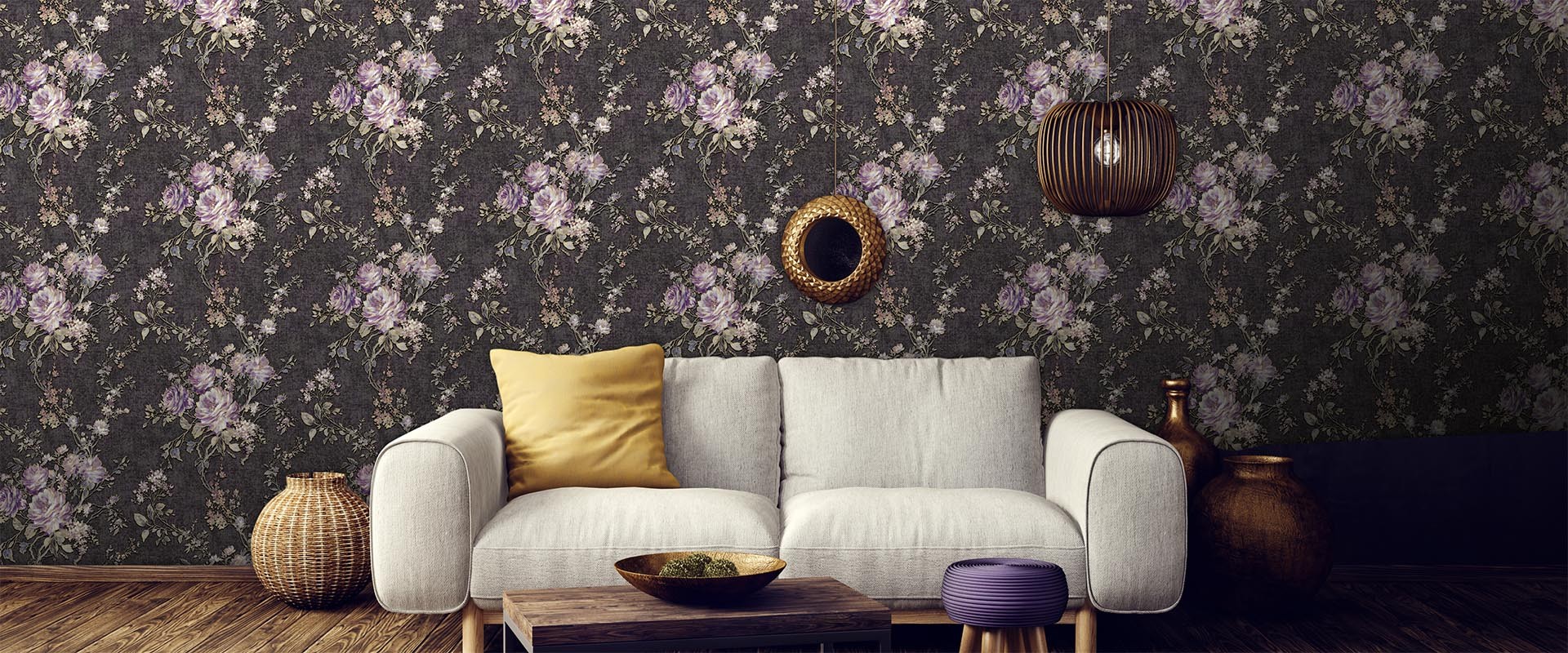 Обои wallcoverings в интерьере фото